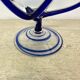 Josefina Krosno Poland Blue Art Glass Jellyfish bowl