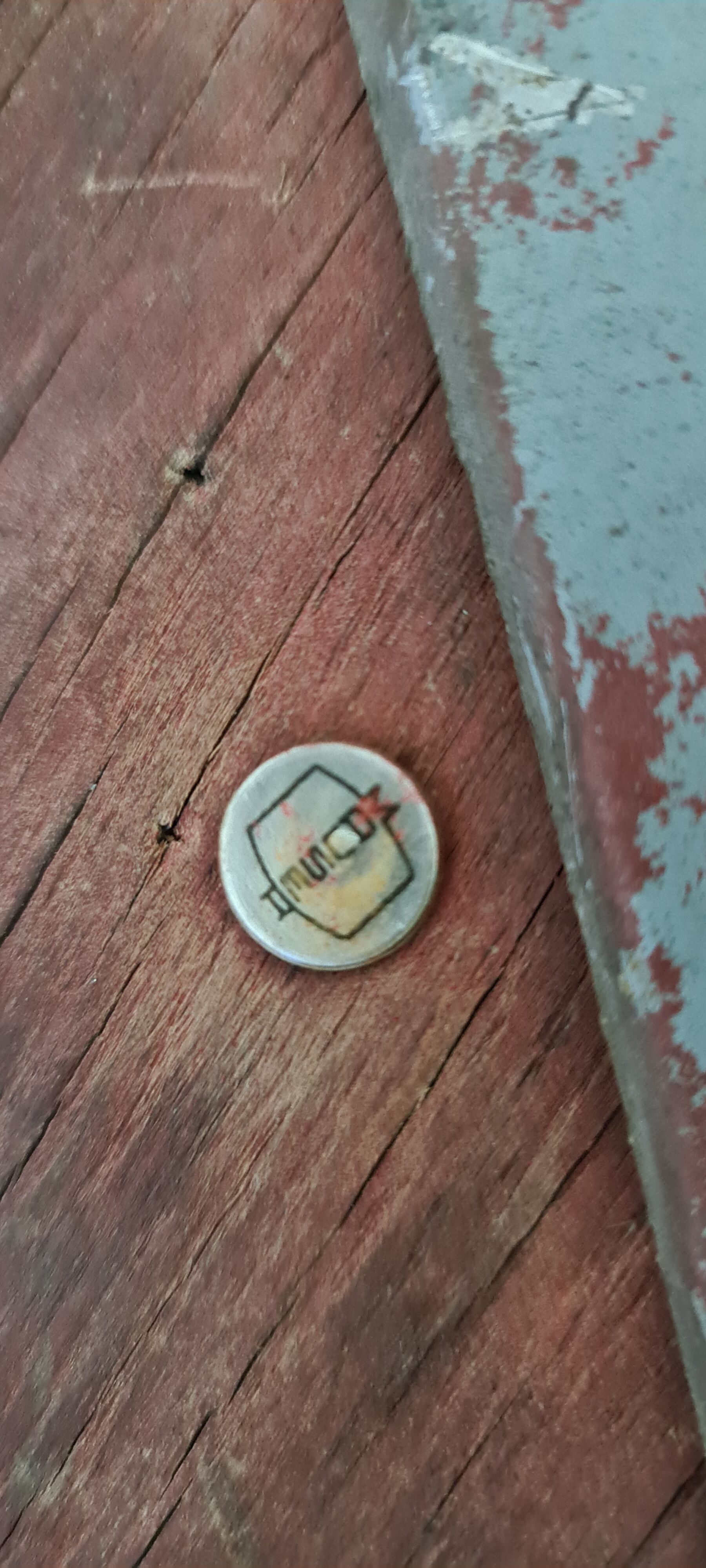 Metal and wood industrial stool