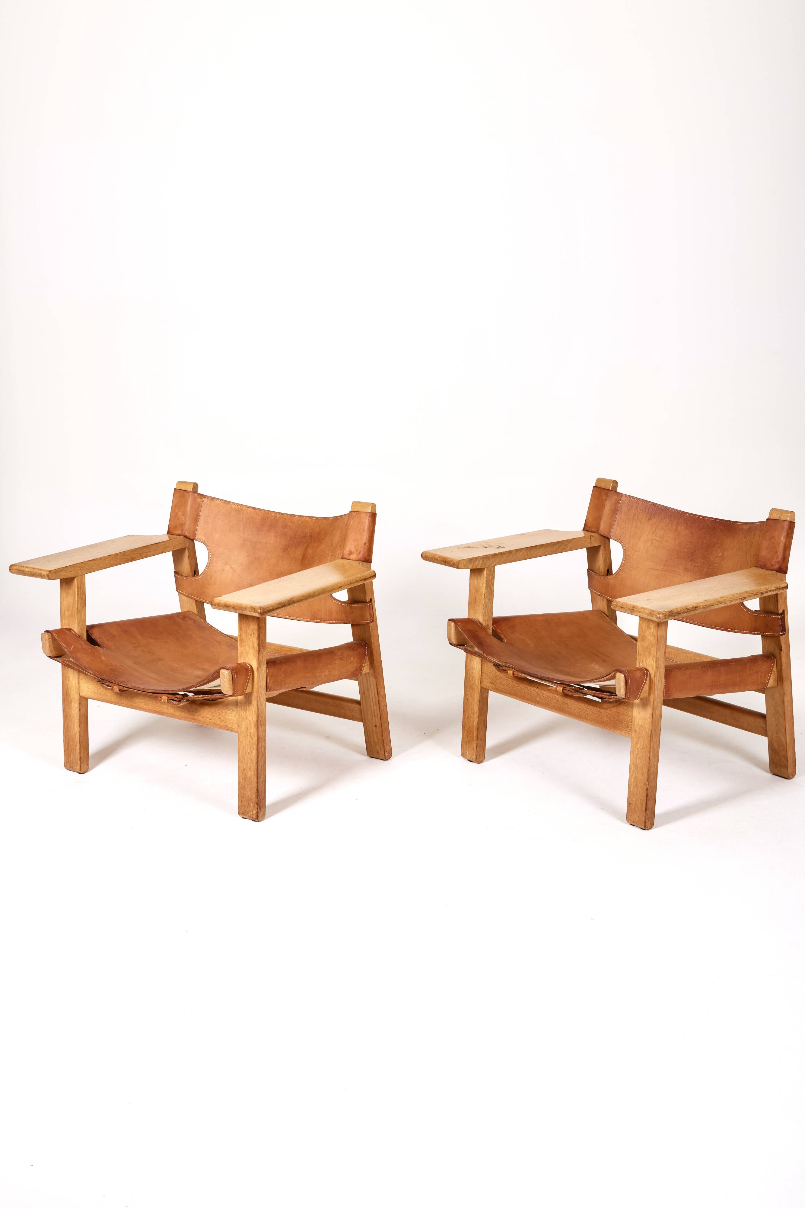 Pair of The Spanish Chair model BM2226 armchairs by Børge Mogensen