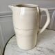 Toilet service in terre de fer longchamp cream with golden edging 40s-50s