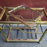 Brass bar table - Pierre Vandel serving trolley