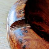 Artisanal ashtray in solid olive tree