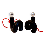 Pair of ceramic designer lamps