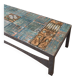 French coffee table in ceramic and steel, circa 1960.
