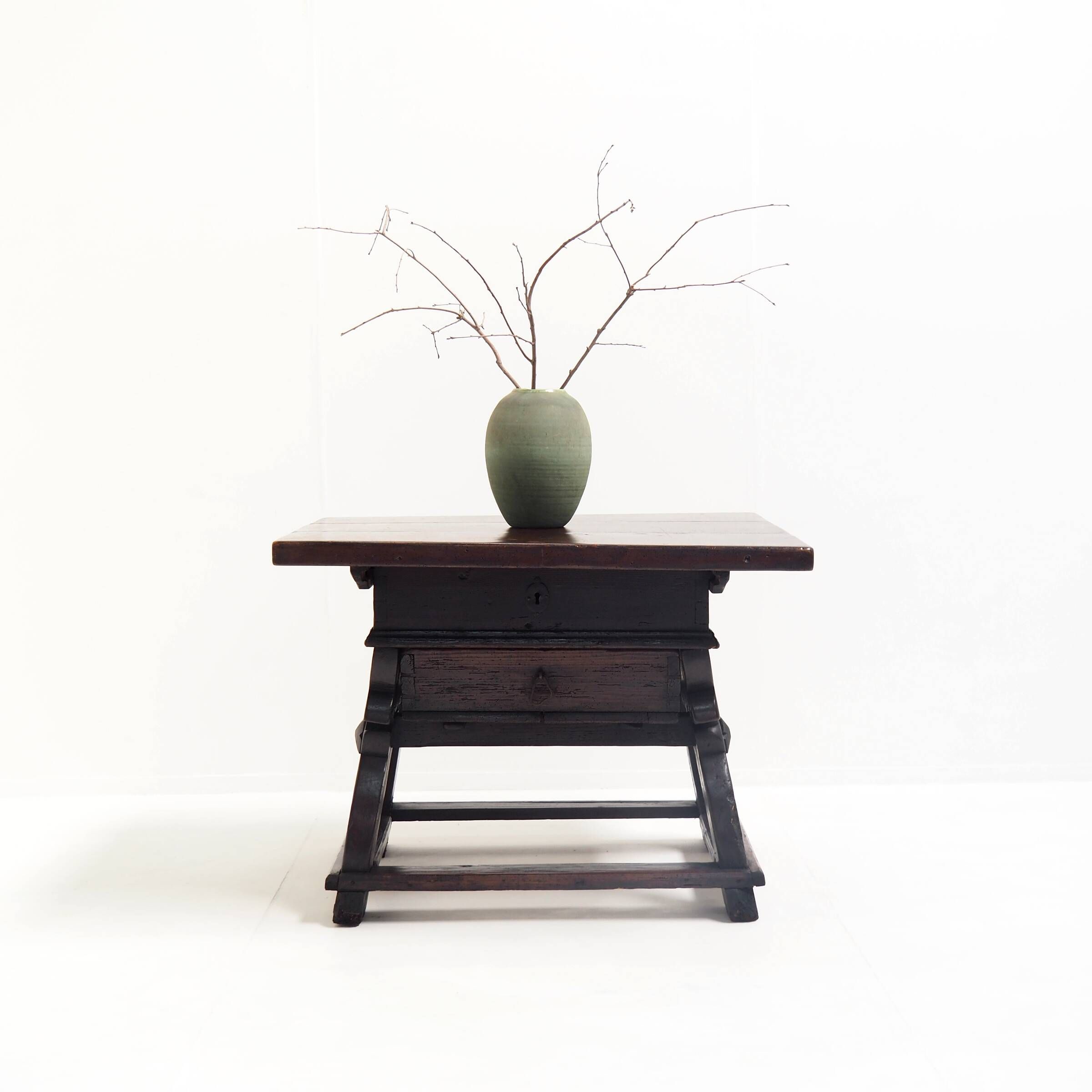 Antique Banker’s Rent Table with Sliding Top, 18th Century