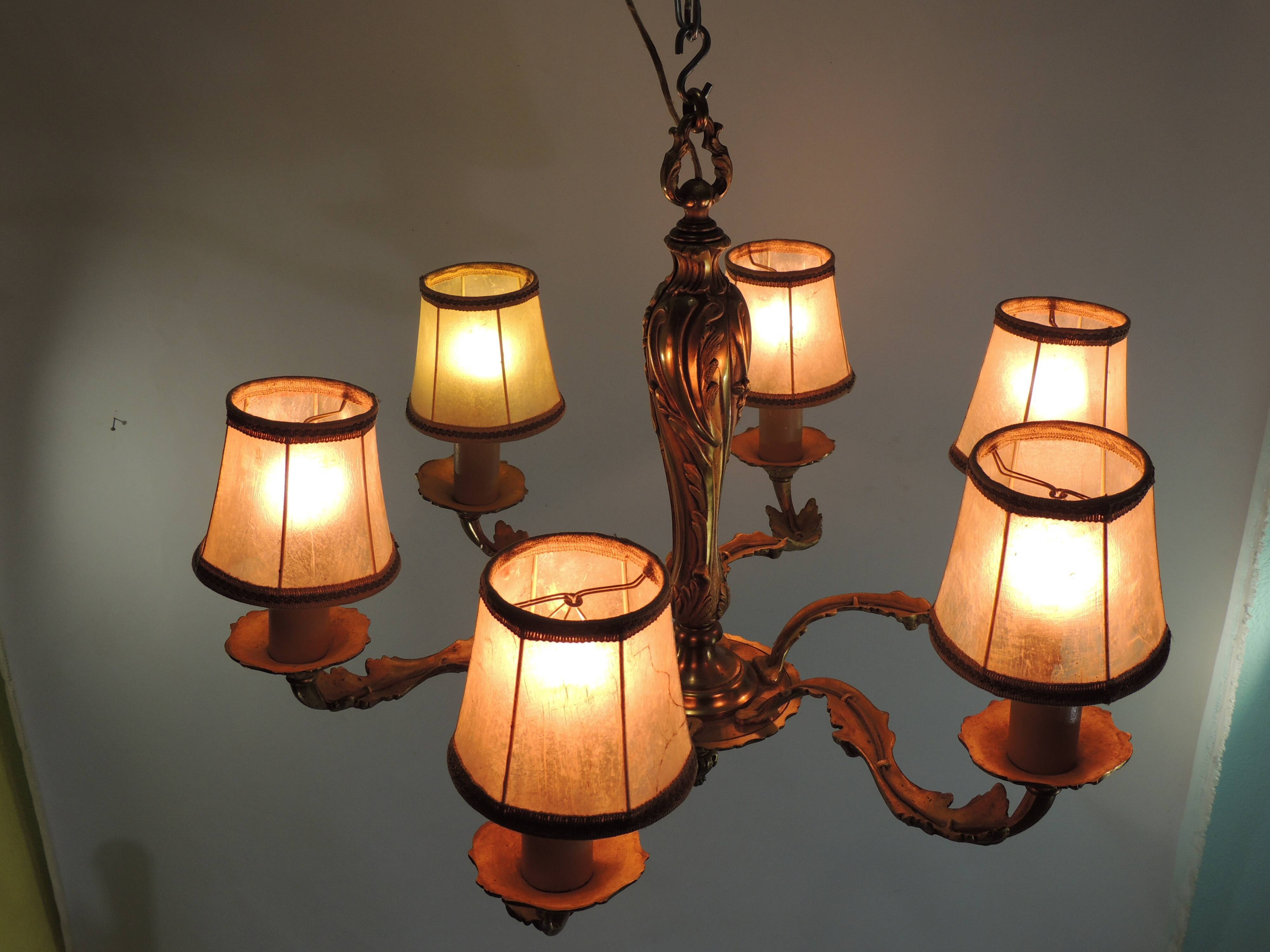 Vintage bronze chandelier