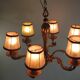 Lustre en bronze six branches vintage
