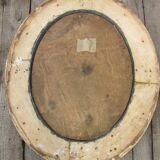 Miroir oval en bois doré XIXeme 46cm