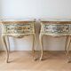 Pair of Italian retro-style wooden bedside tables.