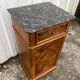 Louis Philippe walnut veneer bedside table, late 19th century.