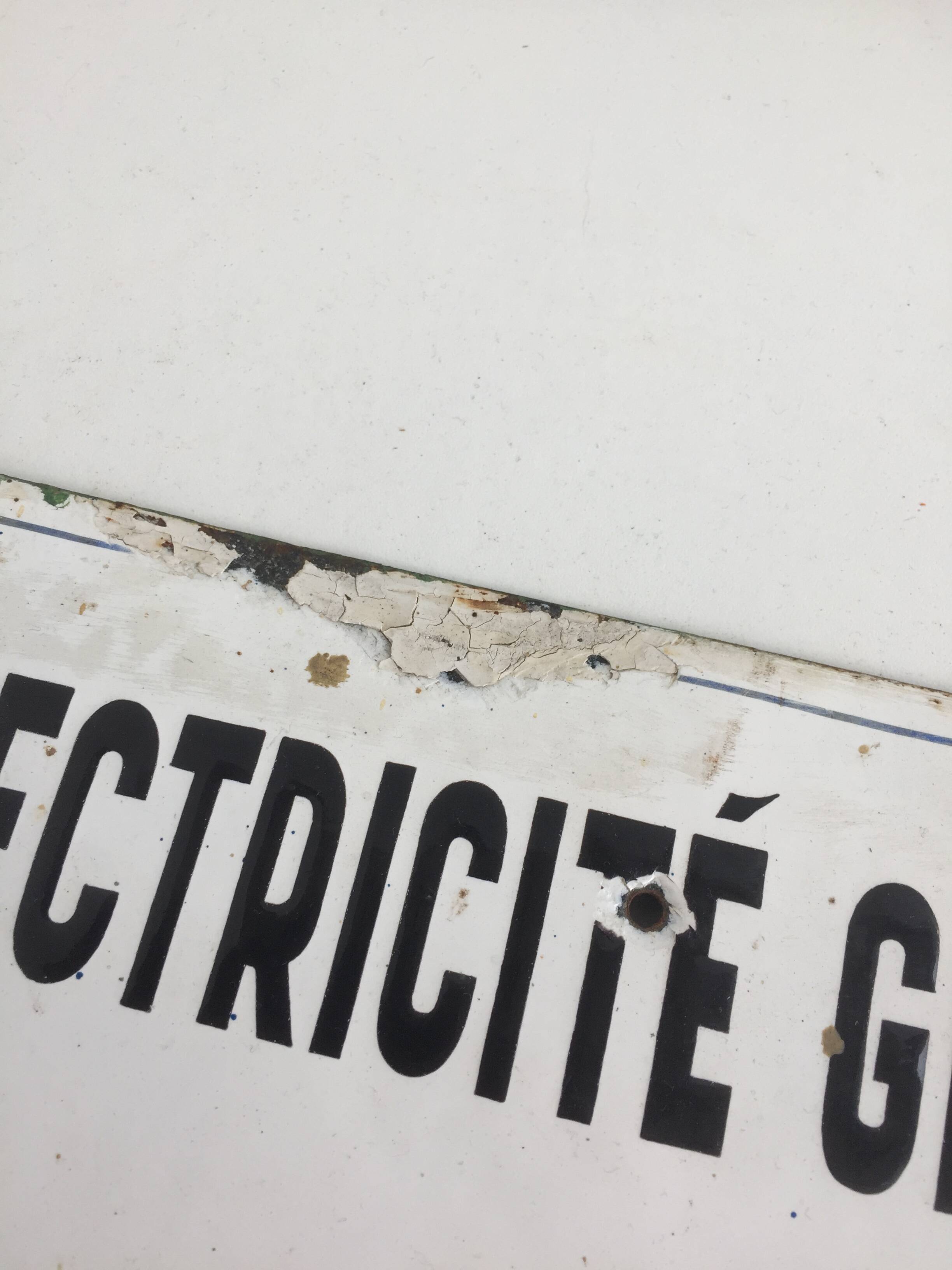 Enamelled plate general electricity