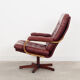 Leather swivel armchair, Danish design, 1970s, made in Denmark