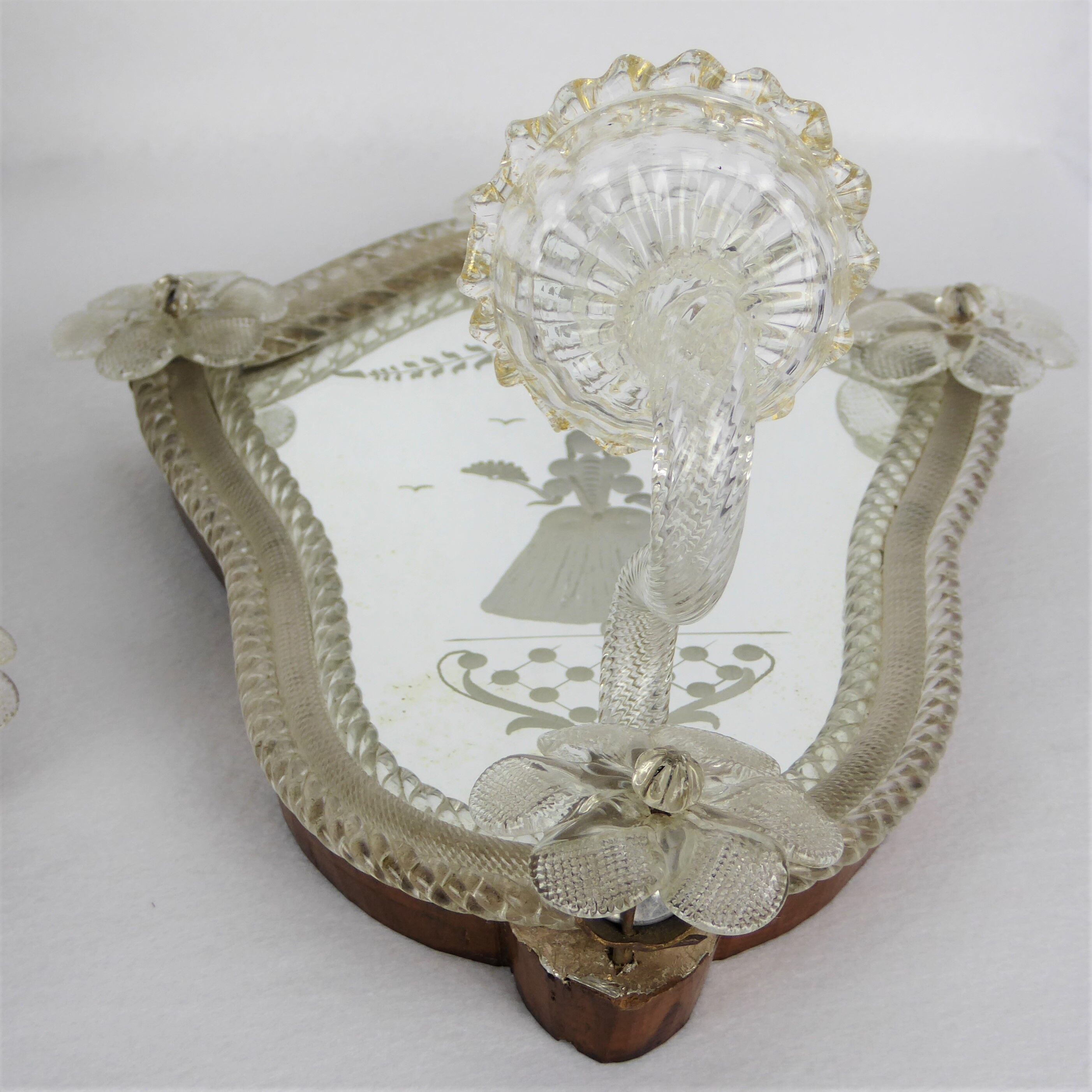 Murano candlestick sconces 1940