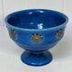 coupe en céramique craquelée bleu italy design XXème