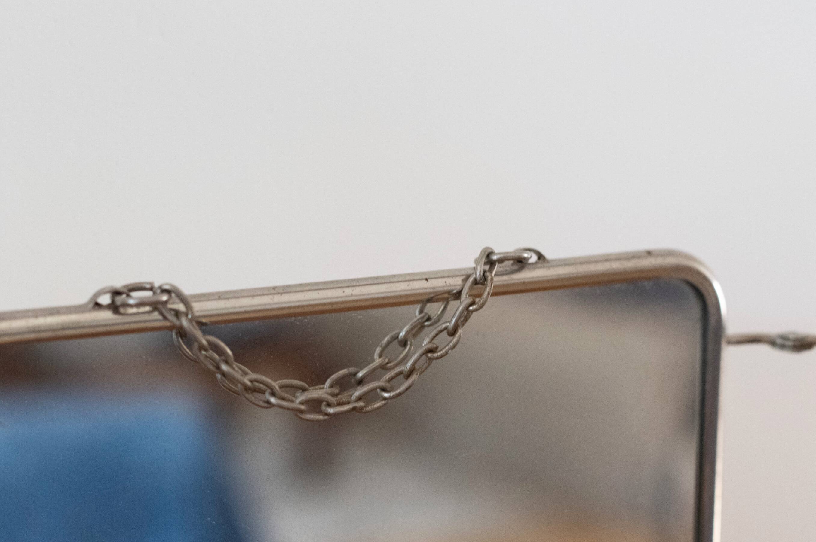 Vintage triptych barber mirror