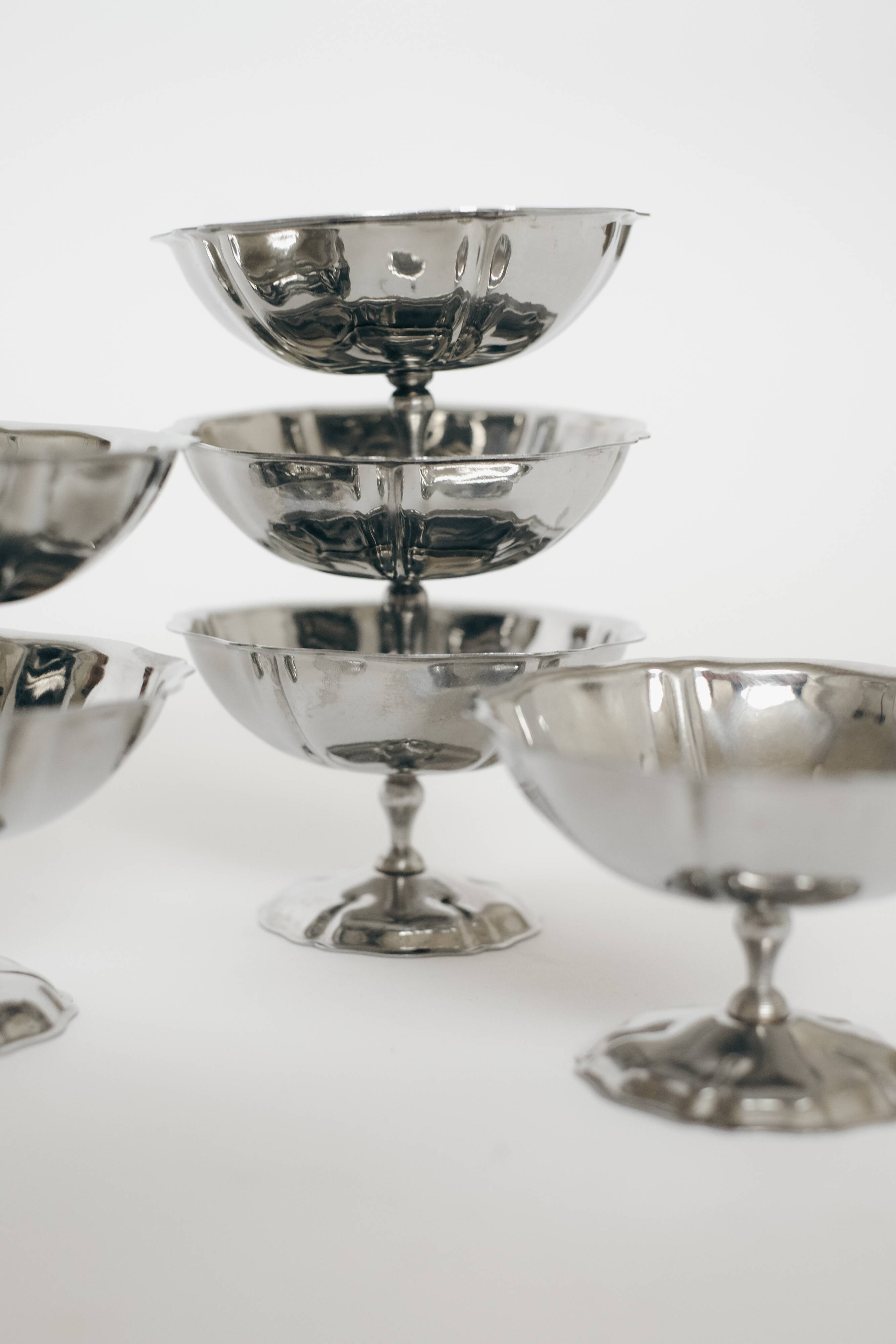 Set of six ice coupes