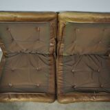 BRUKSBO / vintage Hunter safari easy chairs (2) / Torbjørn Afdal / Norway 1960s