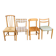 Ensemble de 4 chaises scandinaves dépareillées
