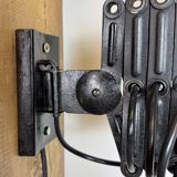 Applique murale industrielle noire à ciseaux, années 1950