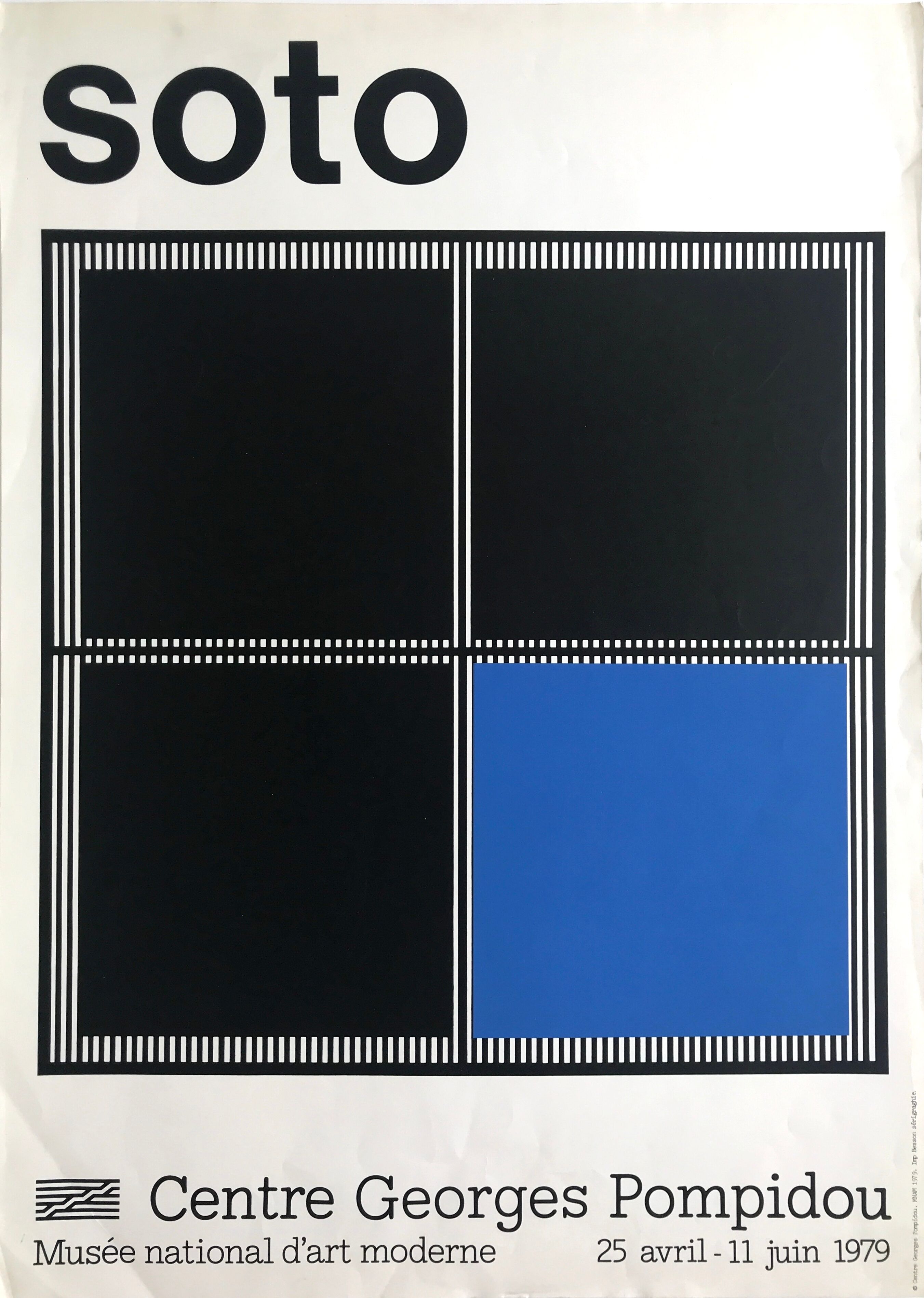 Original silkscreen poster by Jesús Rafael SOTO, Centre Georges Pompidou, 1979