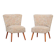 Set of two beech armchairs, Danish design, 1970s, production: Denmark