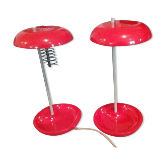 2 lampes de chevet table bureau vintage design memphis 80's