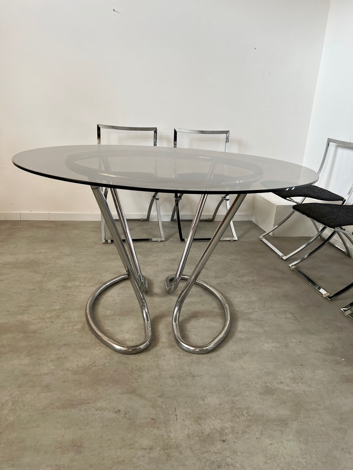 Table et 6 chaises pliante Luisa vintage design italien Marcelo Cuneo