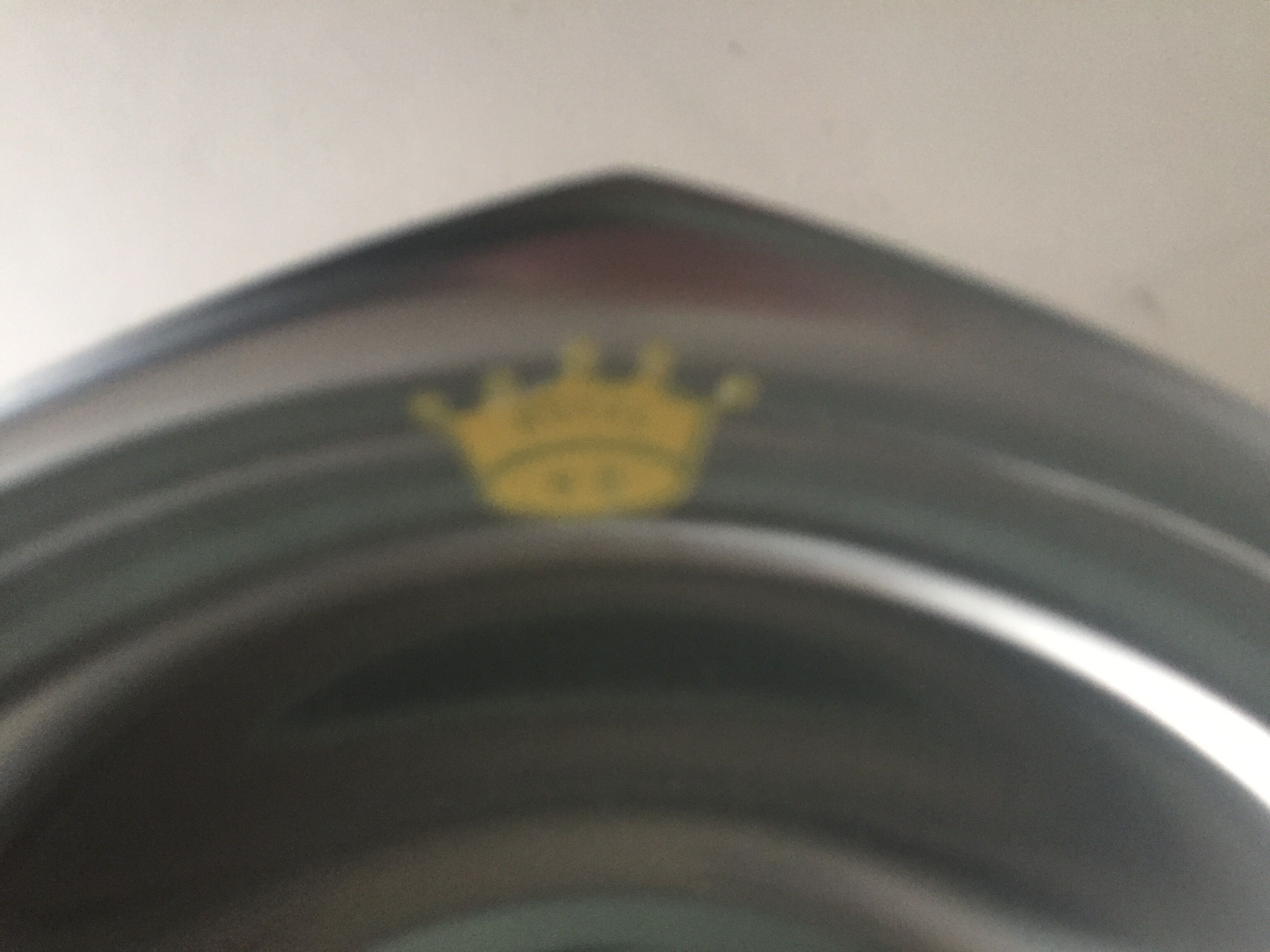 Brushed metal salad bowl