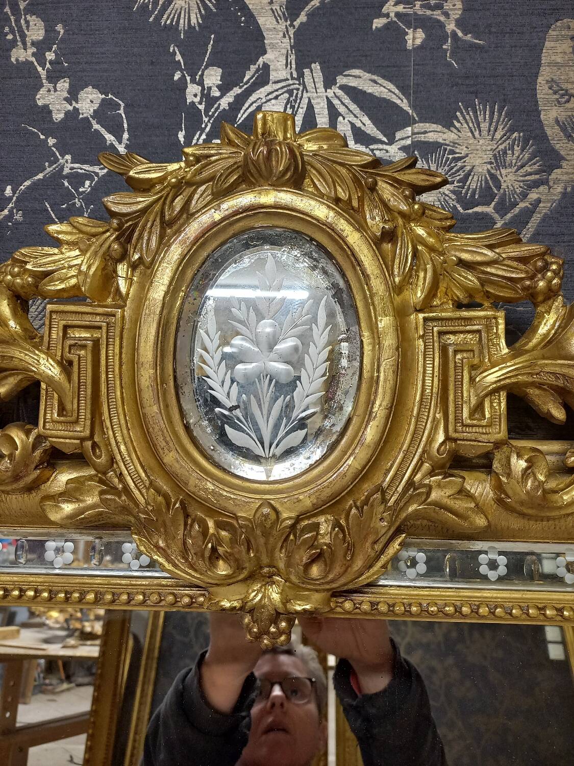 Louis Philippe period mirror 146 x 80