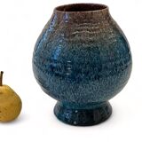 Accolay, Turquoise Ceramic Spinning Top Vase, 1960.