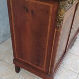 Louis XVI 2-part sideboard in mahogany veneer and precious wood marquetry