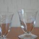 Lot de 4 verres à apéritif motif de branche stylisée