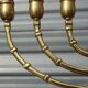 Golden brass chandelier from Israel