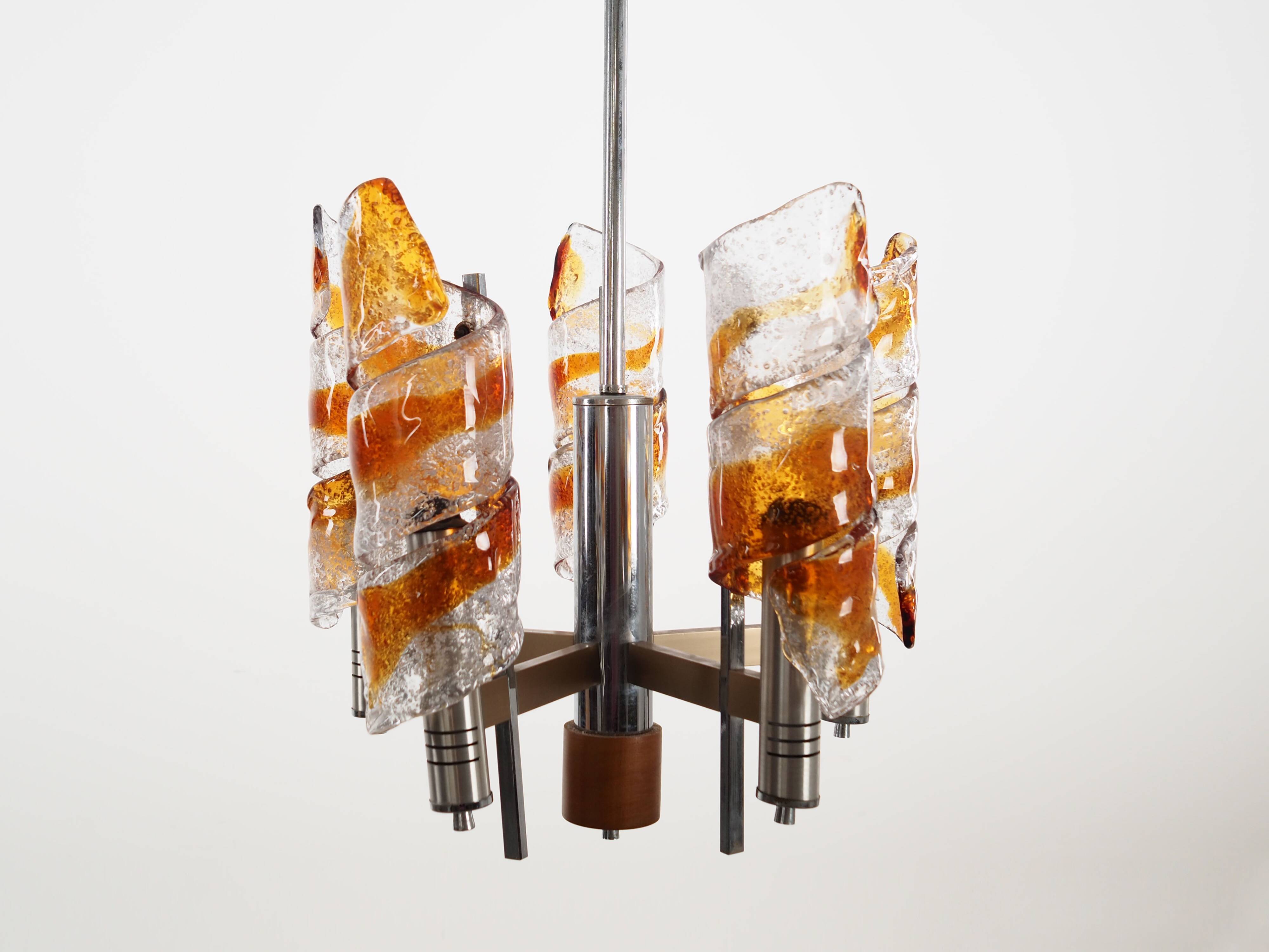 Pendant lamp, Murano glass, Italian design, 1970s, production: Italy