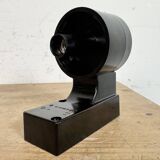 Industrial Brown Bakelite Wall Light with Milk Glass, 1960s