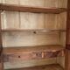 Antique solid walnut wardrobe with two doors.