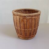 Small rattan plant pot