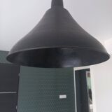 Black hammered metal pendant light