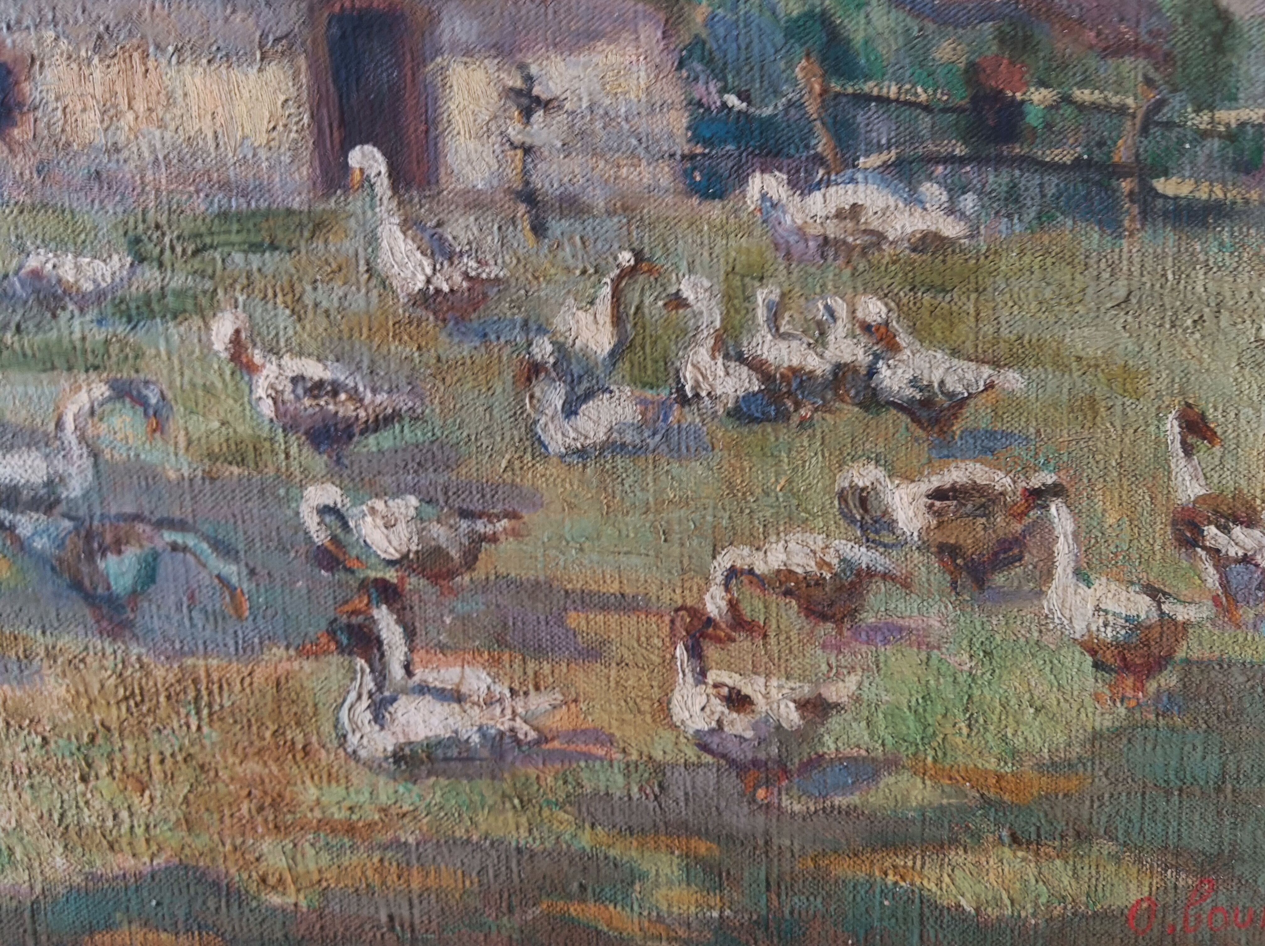 Table "farmyard" by Bourgain circa 1900