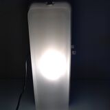 Rectangular porthole wall light in industrial/70s style frosted glass