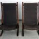 Pair of leather Siesta armchairs by Ingmar Relling for Westnofa, 1970s