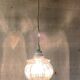 Moulded glass suspension globe - mid 20th century