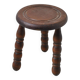 Tripod stool with turned leg 1970