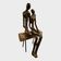 Decorative statue "Couple on bench" - Circa 2000