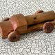 Small wooden tanker truck, old toy