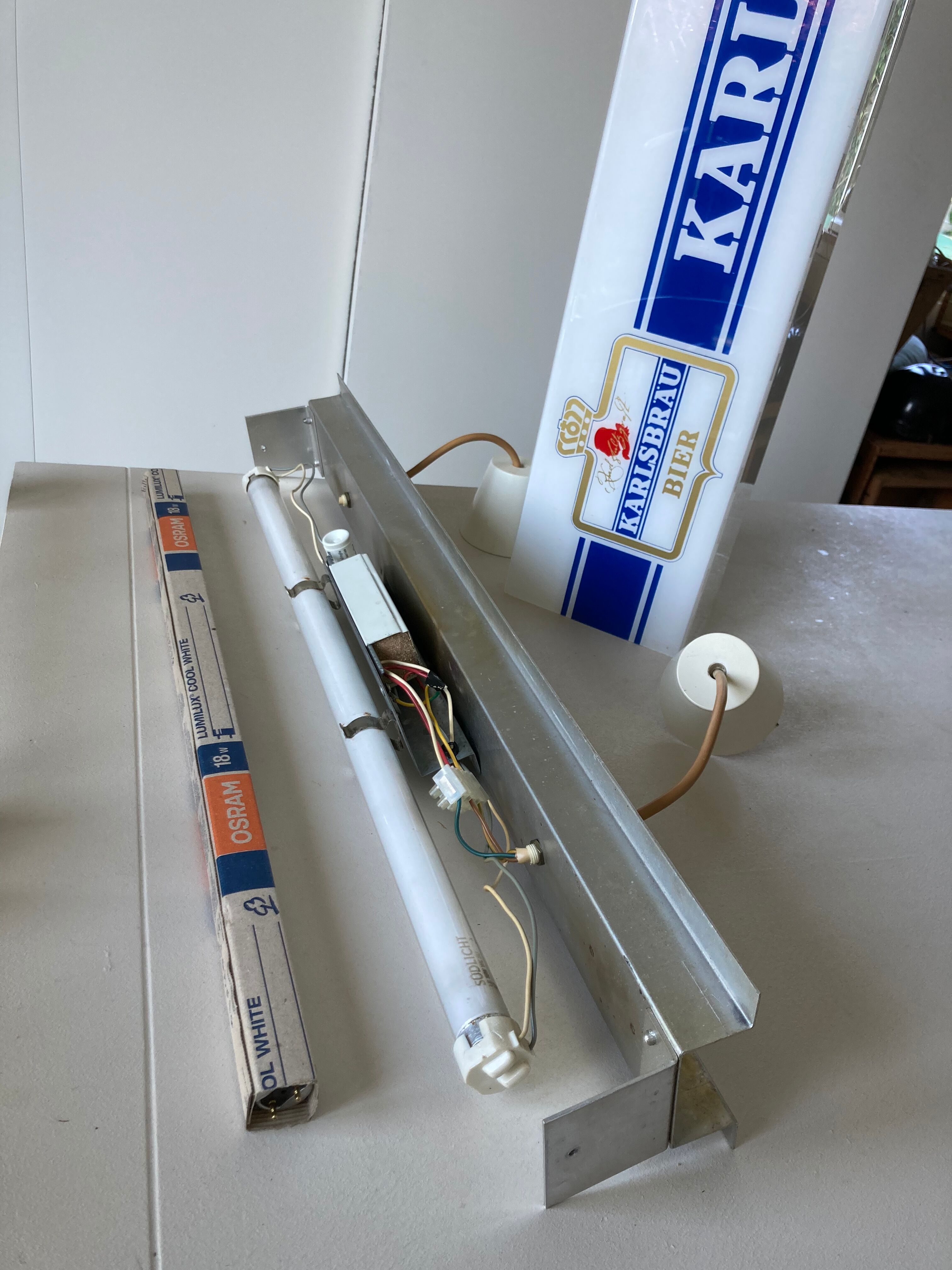 Illuminated beer bistro Karlsbrau