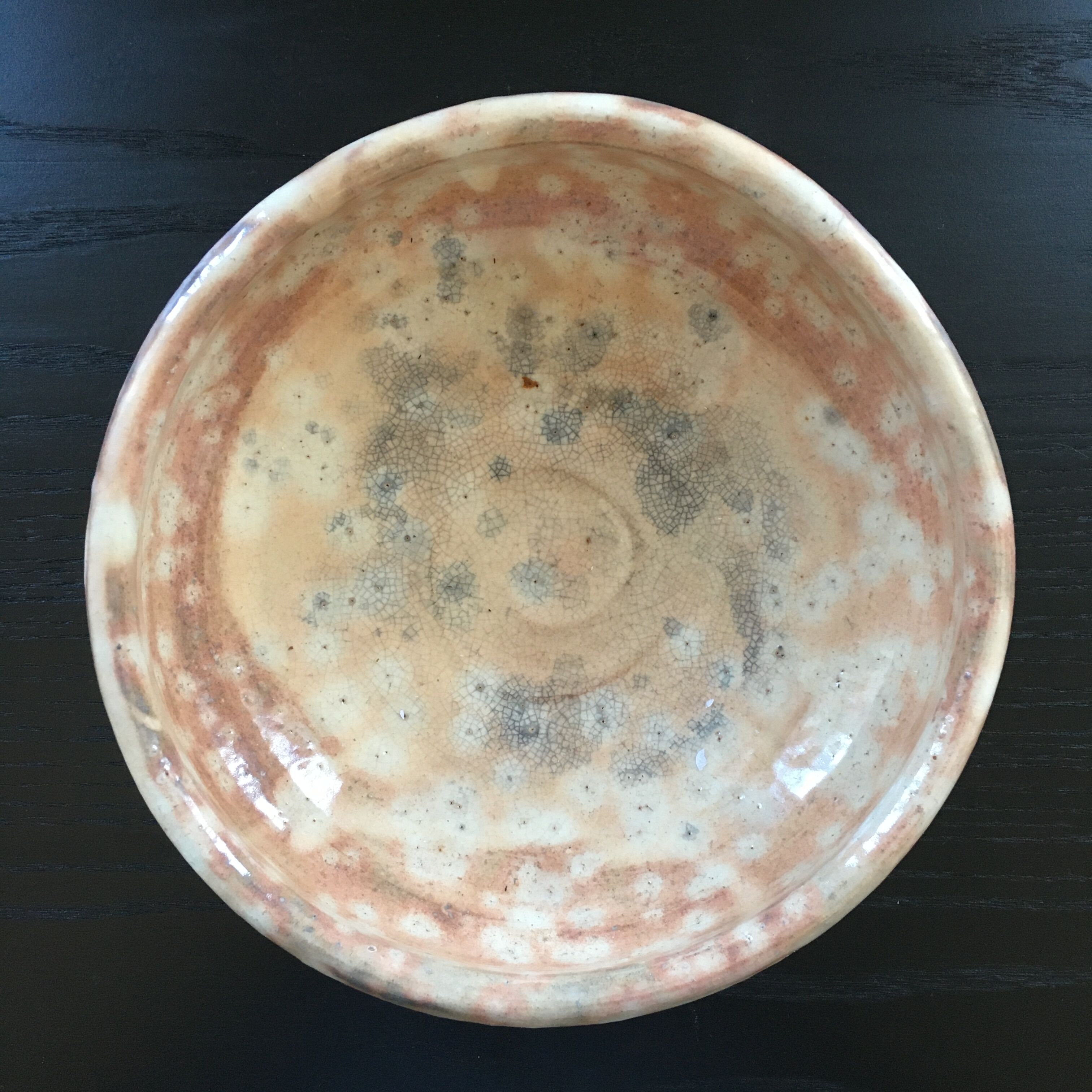 Pink beige raku cup
