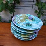 6 asparagus plates k and g luneville