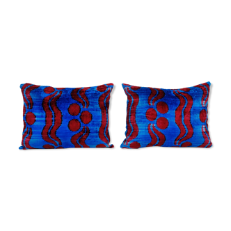 Paire de coussins Ikat