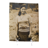 ANONYMOUS SILVER PHOTO SEPIA WOMAN INDONESIA CIRCA 1970